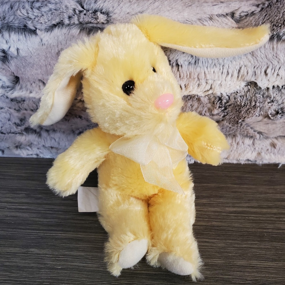Greenbrier Easter Bunny Rabbit Plush Peach Orange 8" Stuffed Animal